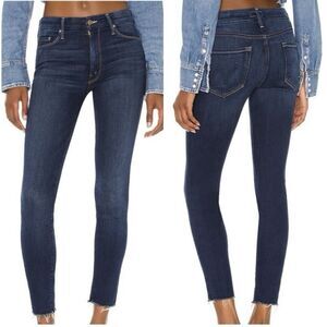 Mother The Looker Ankle Fray Jeans Size 25